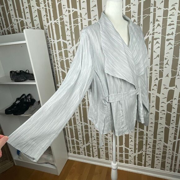 Lane Bryant Lightweight Striped Jacket Size 24 - Picture 11 of 14